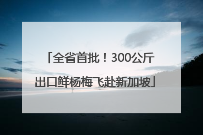 全省首批！300公斤出口鲜杨梅飞赴新加坡